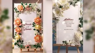 Beautiful 3D Floral Wedding Invitation Instagram Story