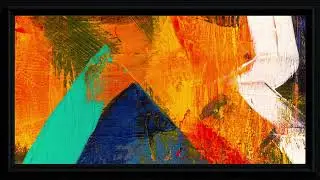 SILENCE GALLERY | Minimalist Art in Vivid Colors | Orange & Blue | Modern Interiors | Tv Background