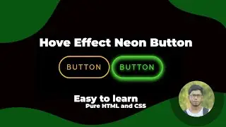 awesome hover effect neon button using html and css