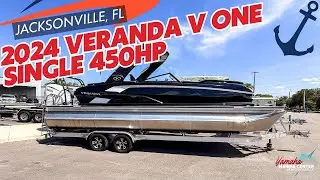 New 2024 Veranda V One Single 450hp 25 ft Pontoon Boat For Sale In Jacksonville, FL: Walkaround