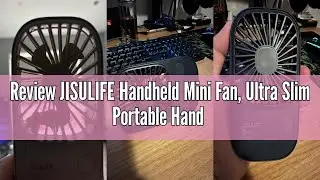 Review JISULIFE Handheld Mini Fan, Ultra Slim Portable Hand Fan Small Personal Fan with Bracket, USB