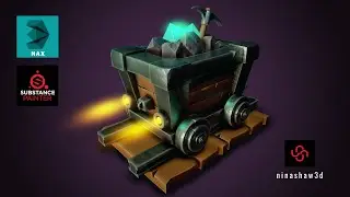 Modeling, Unwrap & Texturing Stylized Mine Cart - Part3 [Unwrap]