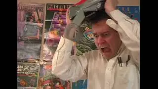 James Rolfe struggling to get Virtual Boy off his head (AVGN Outtakes)