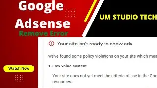 How to fix low value content error in google adsense problem 2022 | umstudiotech