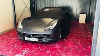 SuperCars on the Modular Stand On Floor with LED, Printed Tiles & Automatic Unveiling