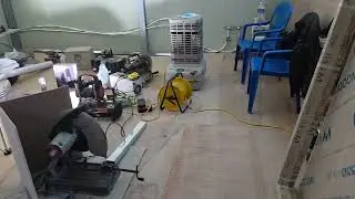 농막시공 18일차 수도 설비 돌리고  벽체준비중