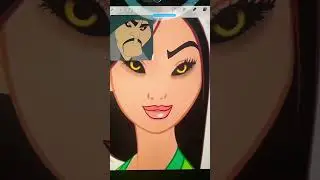 Mulan as a Shan You #glowup #shortswithzita #transformation #art #artist #disney #digitalart #shorts