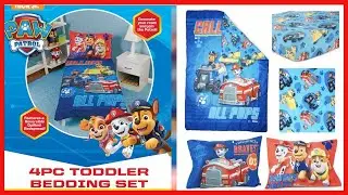 Paw Patrol Calling All Pups 4-Piece Toddler Bedding Set - Includes Quilted Comforter, Fitted Sheet,