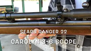 Винтовка Sears Ranger 22LR с оптическим прицелом Carolyn 3-6x на стрельбище