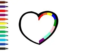How to Draw 8 Hearts Coloring video for Kids #76 | Maru Toy Art