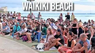 Sunset on Waikiki Beach