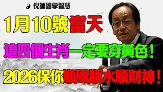 倪海廈緊急提醒：1月10號「轉運奇蹟」！这四个生肖一定要穿黄色，2026火馬年橫財強行入宅！錯過再等60年！