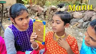 manuni lady getup lo ready ithe vlog || manu videos || telugu letest all atoz