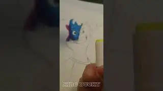 drawing wade in 4 styles #wade #art #fun #fire #drawing #elemental #movie #water #land #wind 🦆❤!!