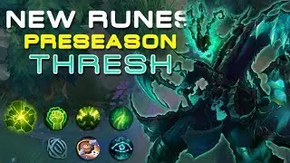 LOL! NEW PRE SEASON 8 THRESH SUPPORT IS HYPE! GIVEAWAY! NEW RUNES NEW GAMEPLAY - LEAGUE OF LEGENDS