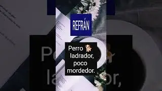 Refr&aacute;n perro ladrador. #frases #intuici&oacute;n #refranes #frasesparacompartir
