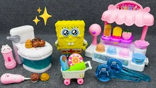 10 Minutes Ultimate Pink Ice Cream Mini shop, SpongeBob Skin Care Playset Review Toys ASMR