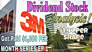 3M MMM Dividend Stock Analysis Robinhood Dividend Mastery $1,000 Per Month Cashflow Portfolio Ep 1