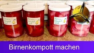 Birnen einkochen: Rotes Birnenkompott selber machen