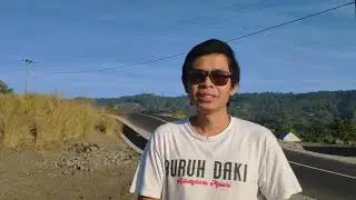 Amazing sunrise over pinggan village bali