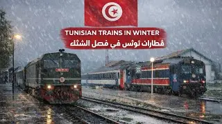 TUNISIAN TRAIN IN WINTER🌫️🌧️🚂🇹🇳قطارات تونس في فصل الشتاء 