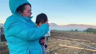 El amanecer de maravatio llegando a los terrenos donde estamos construyendo la Casita 
