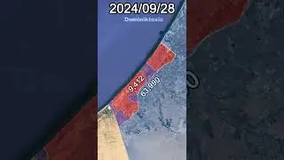 Israel Hamas War (Start - May 2025) *Every Day With Army Sizes* #shorts #news #animation #map