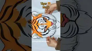 Tiger mask craft | animal mask craft | paper mask #animalmask #handmademask #papermask #craft