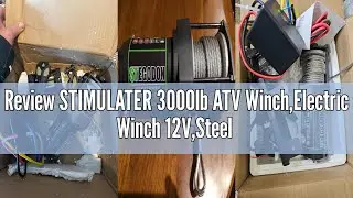 Review STIMULATER 3000lb ATV Winch,Electric Winch 12V,Steel Cable Winch, with Wireless Remote and Ma