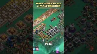 WALL WRECKER get jobless ll Clash of Clans #shorts #clashofclans #coc