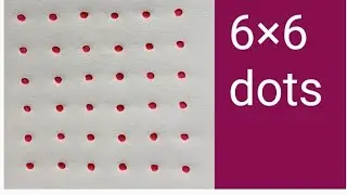 6&times;6 dots easy rangoli designs | small dots muggulu |easy kolam | easy dots muggulu |