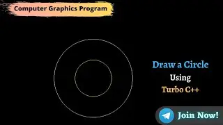 How to draw a circle in computer graphics program | Draw a colorful circle in graphics Turbo C++ 💻💻