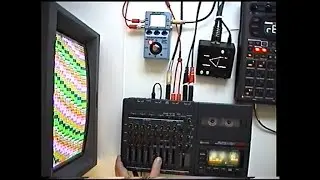 Ambient Meditation #1 - Glitch Visuals & Hi8 + Monome Norns, Fostex X-28h, SP404, Zoom Multistomp