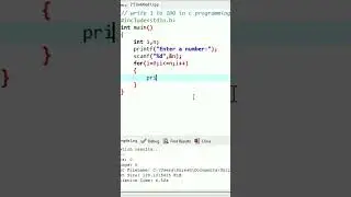 1 to 100 in c program #cprogramming #programming