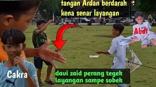 KENA SENAR LAYANGAN TANGAN ARDAN BERDARAH || KITE || FLYING KITE