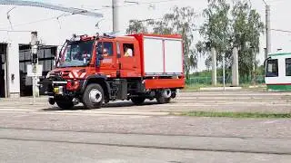 Zweiwege-Unimog Hilfszug für Rettungs- und Serviceeinsätze auf der Schieneninfrastruktur