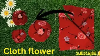 DIY:How to make a cloth Flower | DIY:Easy Trick Fabric Flower Making | Designergirl