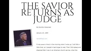 Jesus Returns as Judge by Dimitru Duduman- The Day When Jesus Will Punish and Condemn