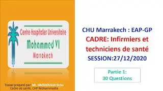 CHU MARRAKECH : EAP GP / CADRE ITS PARTIE 1