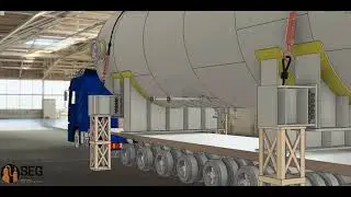 Lifting of a horizontal vessel inside a tight height workshop, By SEG, SEG Helper and Inventor