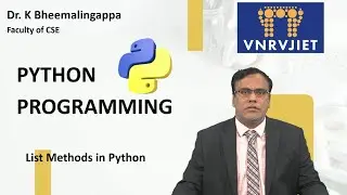 List Methods in Python by Dr. K Bheemalingappa