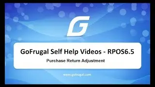 Purchase Return Adjustment In GoFrugal RPOS 6.5