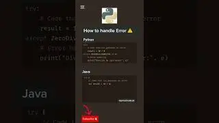 How to handle errors with Python and Java   