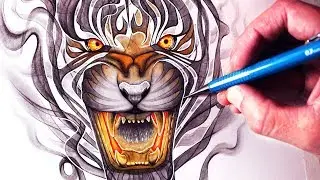 Let's Draw a SMOKE TIGER - FANTASY ART FRIDAY