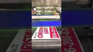 watch us print 2 colors yard signs in 15 seconds #shorts