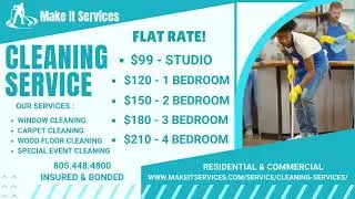 Make it services cleaning ad 1 Facebook Post 1280 &times; 720 px