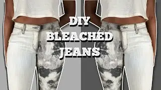 I TRIED THE TIKTOK HALF BLEACHED JEANS TREND (and failed) Diy Tie Dye Bleach