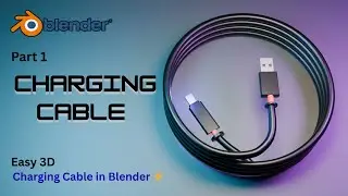 Blender Charging Cable Modeling Tutorial (Part 1) | Easy 3D for Beginners
