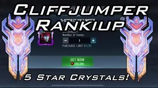 5 Star Cliffjumper Rank Up | x6 5 Star Bot Crystal Opening! - Transformers: Forged to Fight