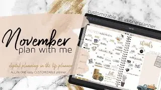 Digital Plan with me November 2020 | Life all in one customizable planner